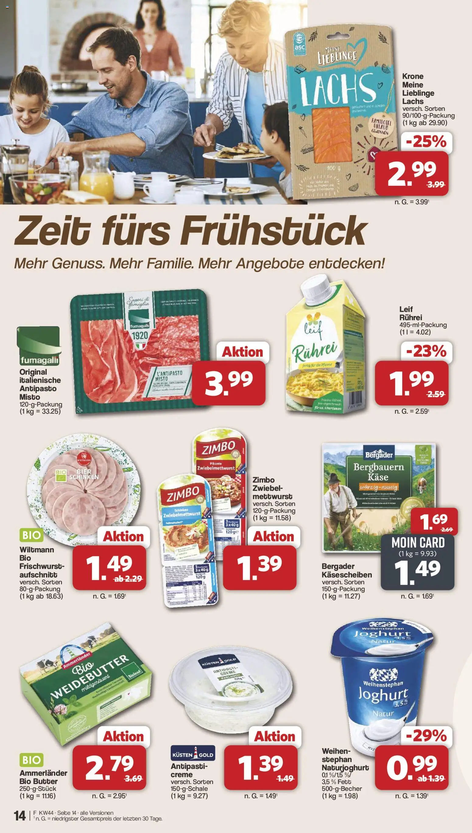 Vorschau von dem Prospekt des Geschäftes Famila Nordwest, gültig ab dem 26.10.2026 - Butter, Käse, Joghurt, Lachs, Schinken, Creme