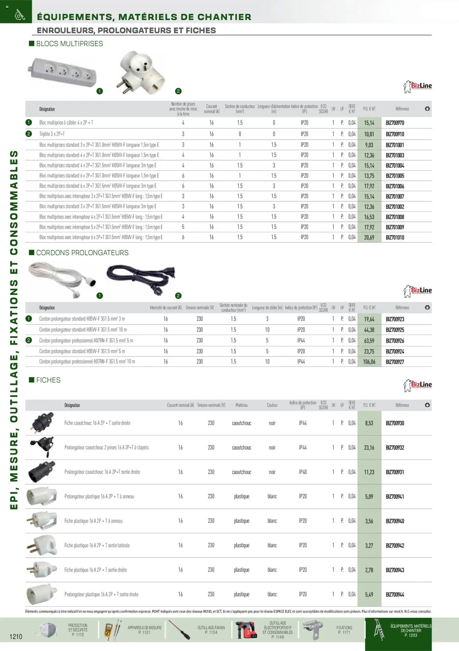 Prévisualisation de Brochure EPI, mesure, outillage, fixations et consommables du magasin Rexel formulaire valide 18/11/2025 - Interrupteur, Prises, Câble