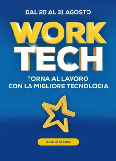 Anteprima del volantino Volantino Euronics - Work Tech valido a partire dal 20/08/2026