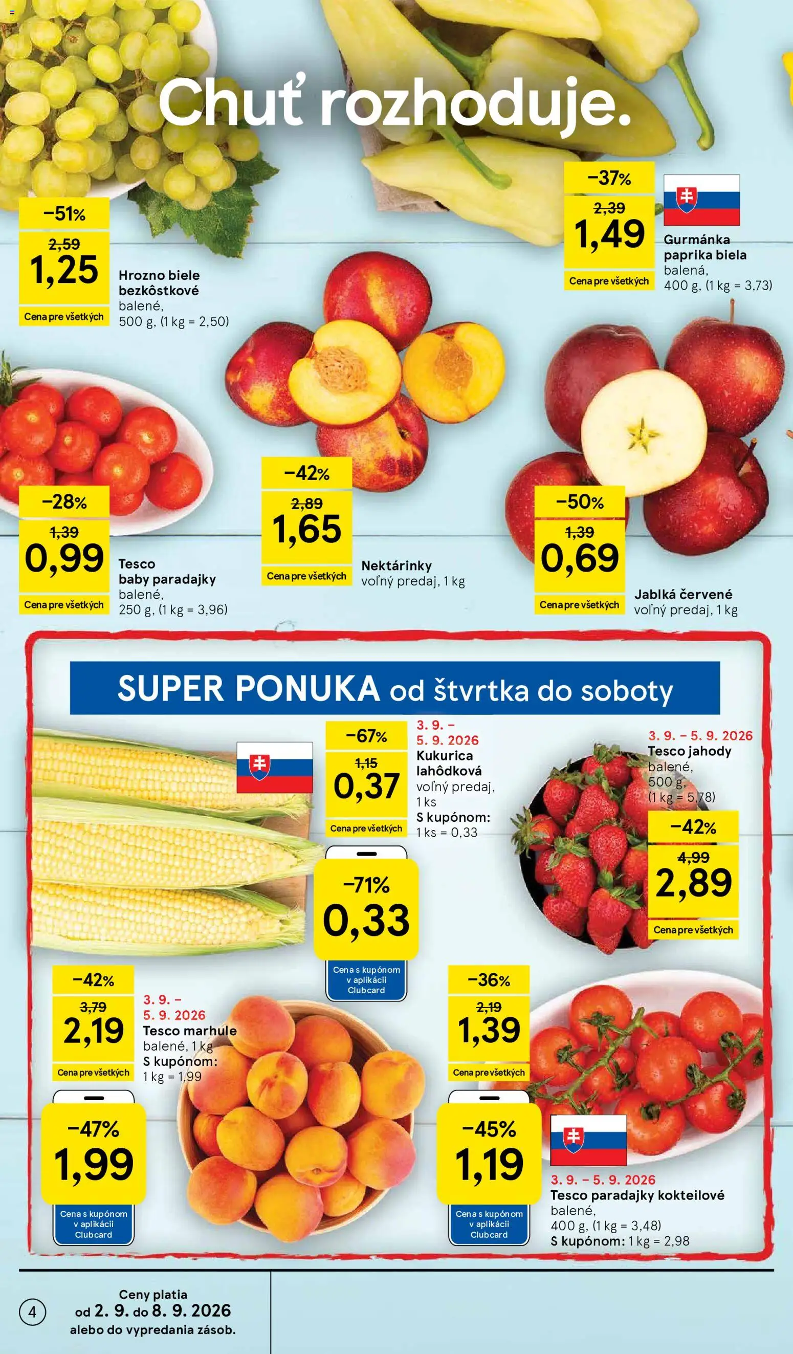 Náhľad Tesco letáku platného od 02.09.2026