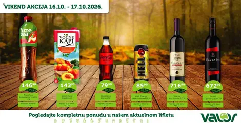 Pregled Valor kataloga - važi od 16.10.2026