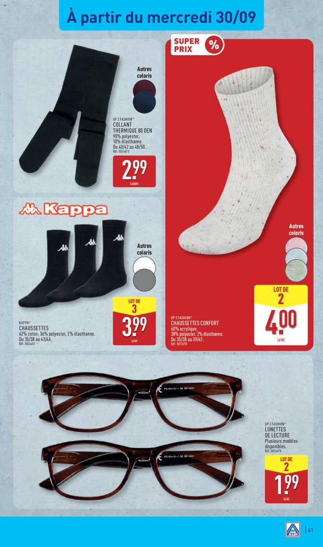 Nouveau catalogue Aldi à partir du 29/09
