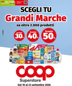 Anteprima dell'opuscolo COOP volantino Superstore Grandi Marche dal negozio COOP valido da 10/09/2026