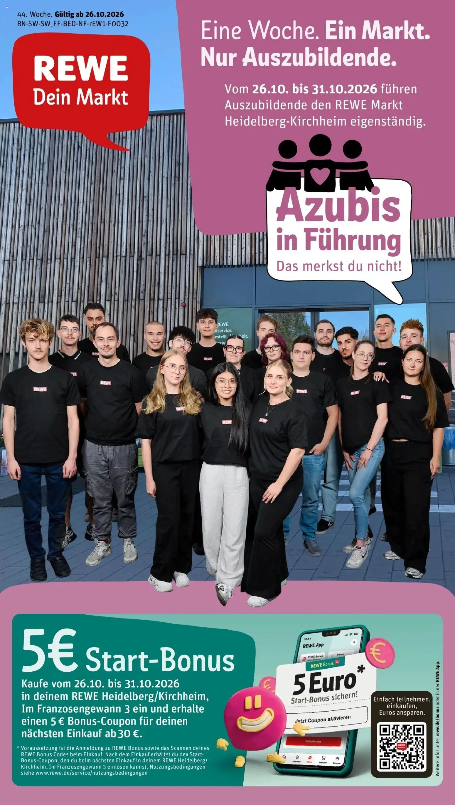 Vorschau von dem Prospekt des Geschäftes Rewe, gültig ab dem 26.10.2026