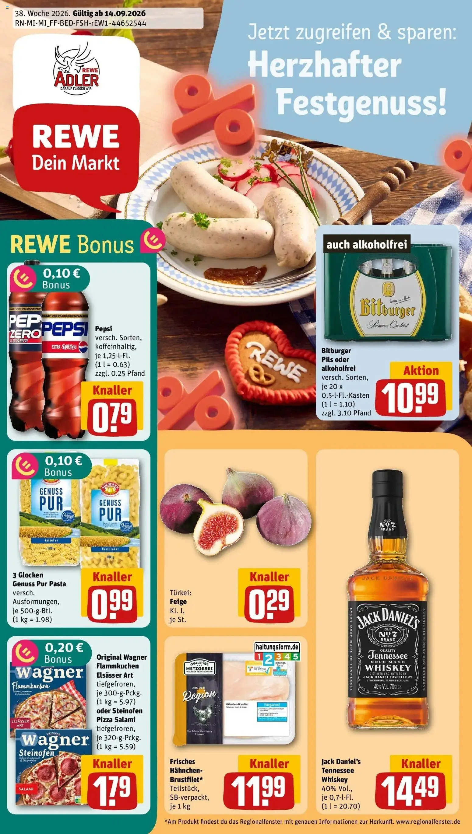 Vorschau von dem Prospekt des Geschäftes Rewe, gültig ab dem 14.09.2026