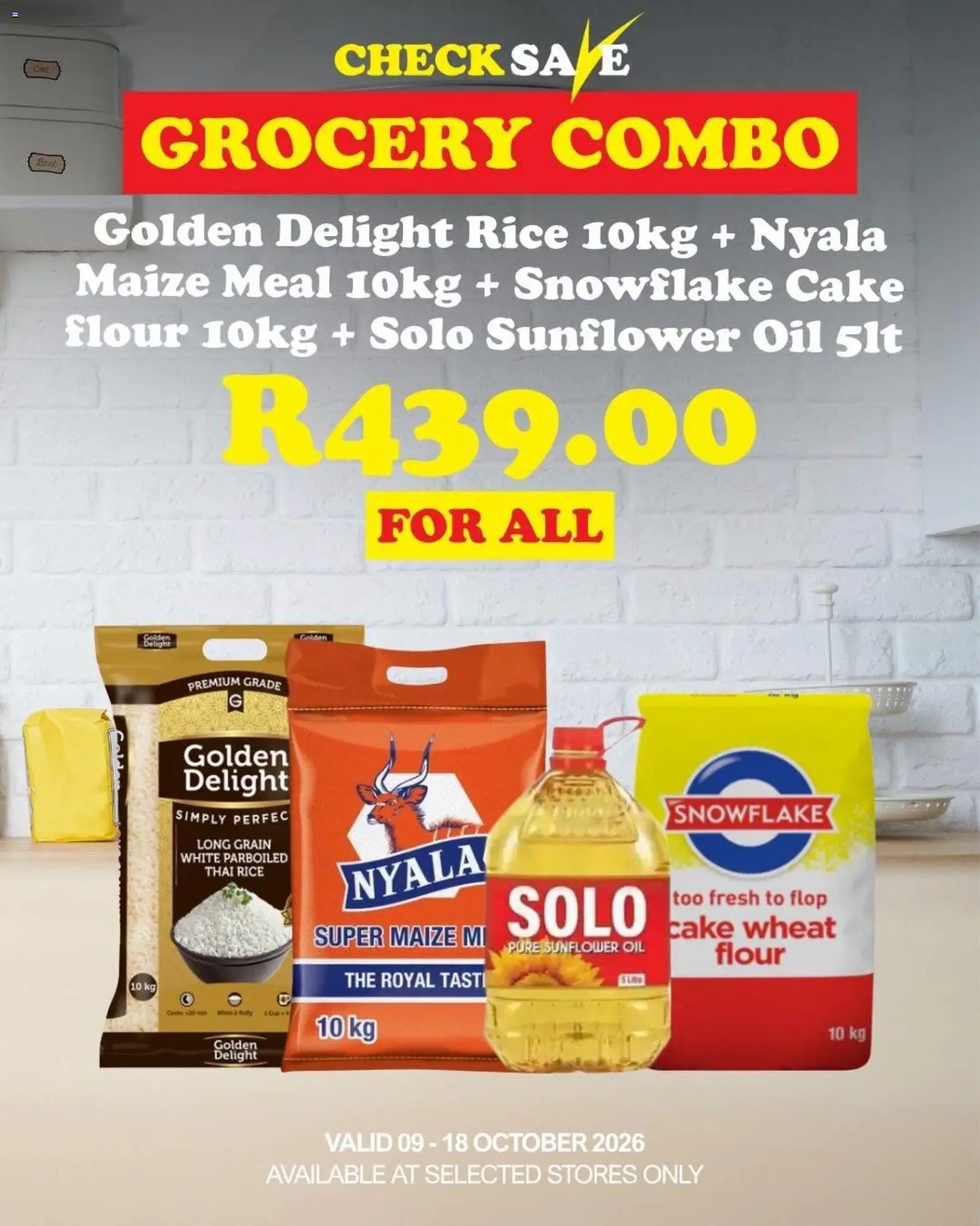 Preview of Check Save flyer valid from 09/10/2026 - Cake, Oil, Rice, Flour, Maize meal