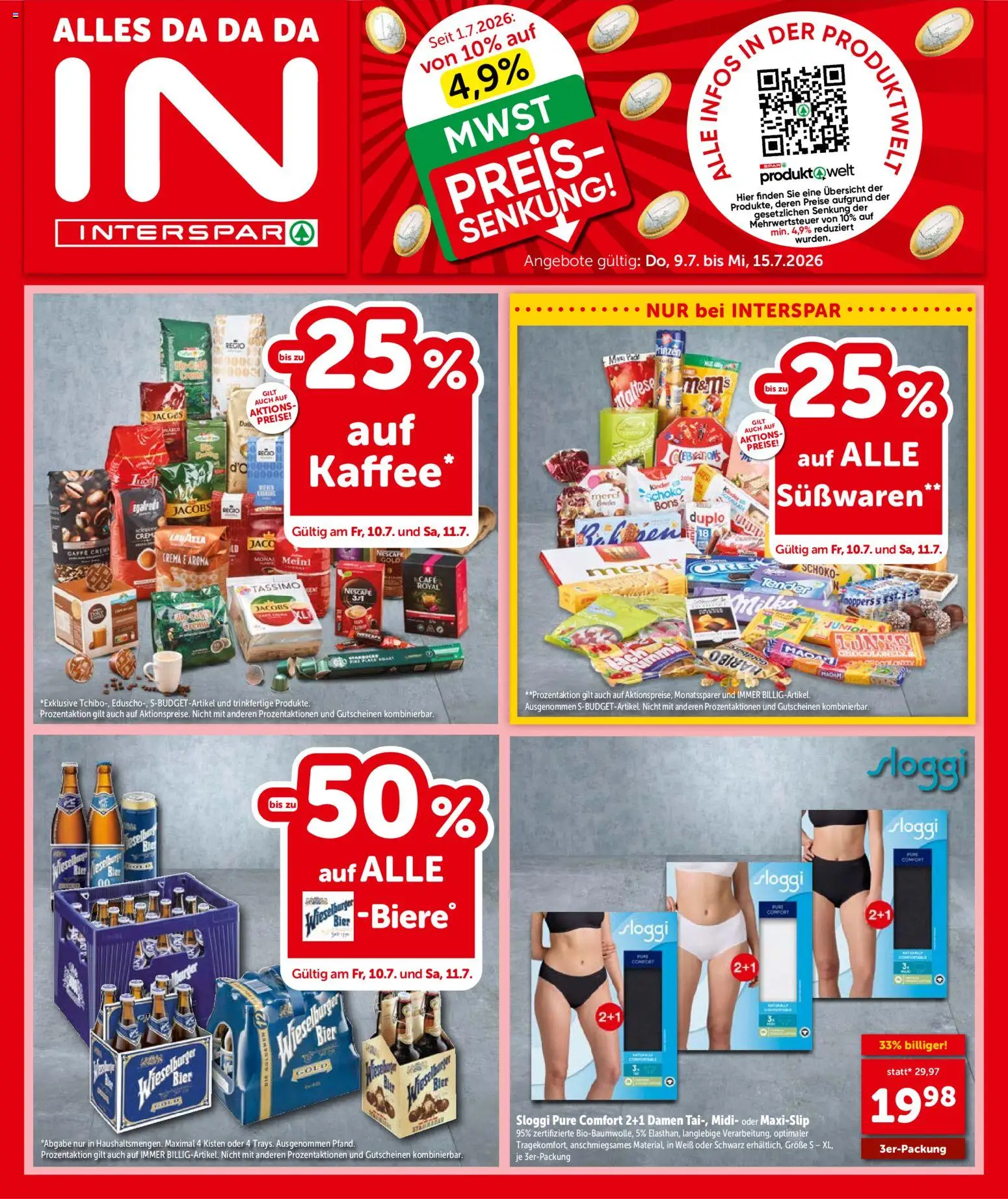 Vorschau der Angebote: Interspar Interspar Flugblatt - Wien gültig ab 09.07.2026 - Bier, Süßwaren