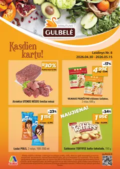 Gulbele parduotuvės leidinio Gulbele leidinys galiojančio nuo 2026.04.30 peržiūra