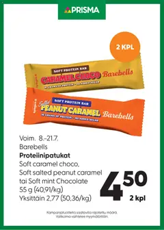 Kaupan Prisma Prisma tarjoukset Barebells esikatselu, voimassa 08/07/2026