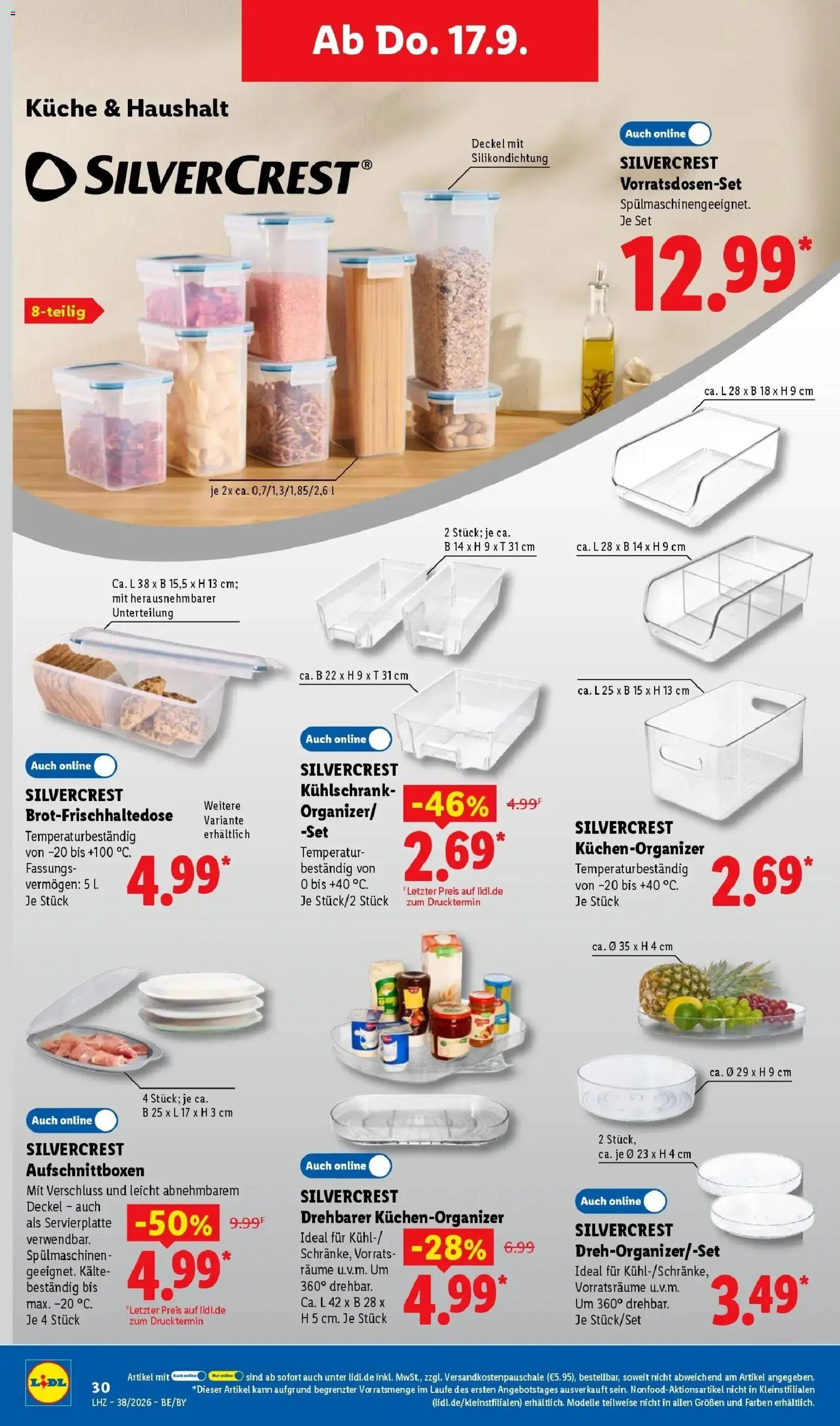 Vorschau von dem Prospekt des Geschäftes Lidl, gültig ab dem 14.09.2026 - Kühlschrank, Küche, Box
