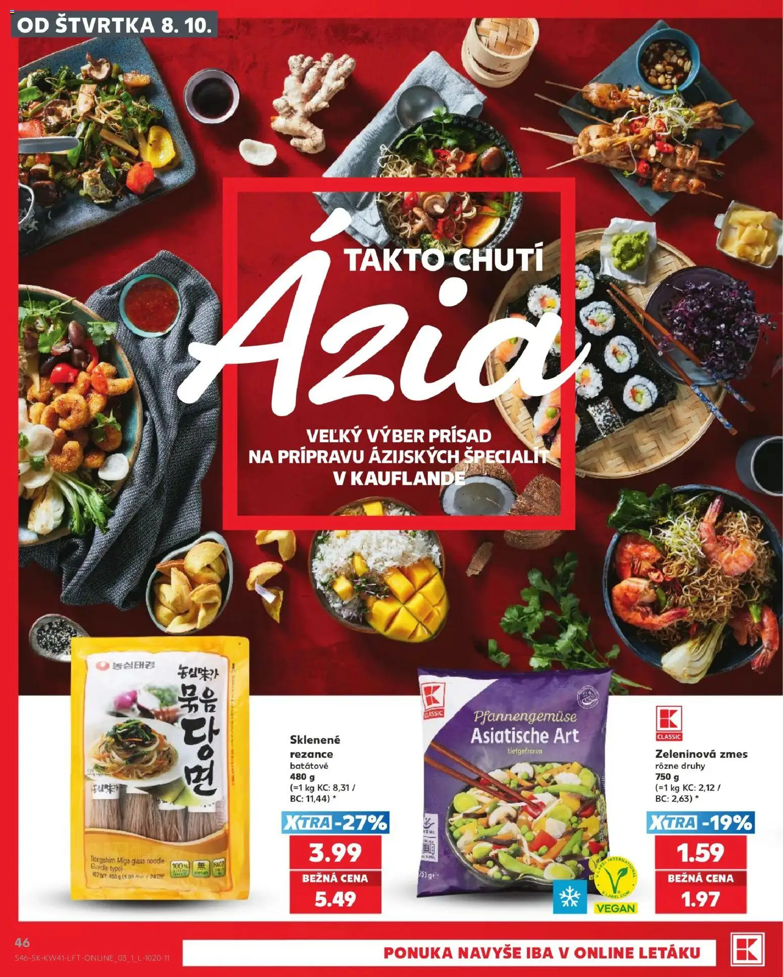 Náhľad Kaufland letáku platného od 08.10.2026 - Rezance, Zeleninová zmes