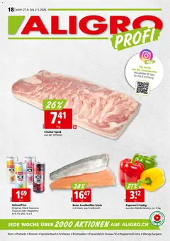 Vorschau des Merkblatts Aligro aktionen Schlieren, Gossau SG, Frauenfeld, Rapperswil-Jona, Sargans, Bern vom Shop Aligro gültig von 27.04.2026 bis 02.05.2026