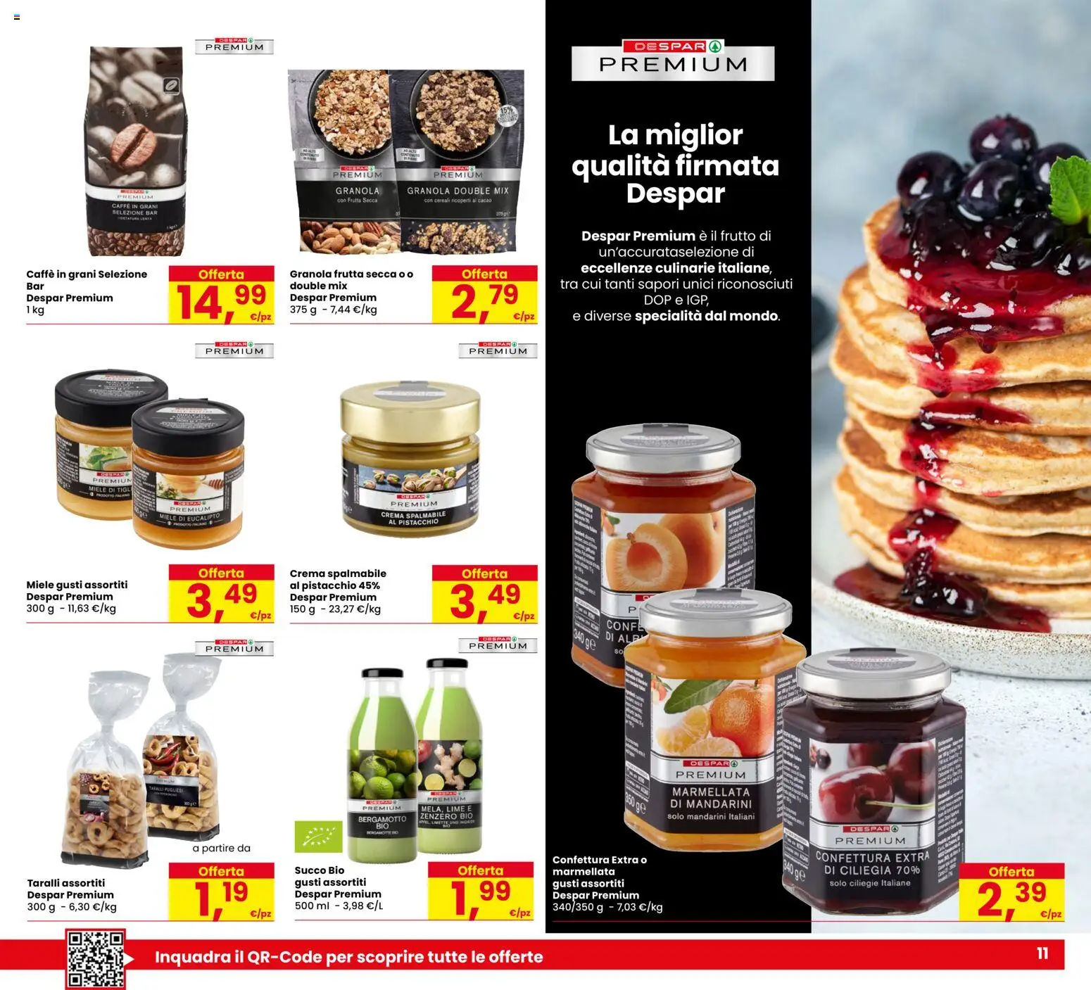 Anteprima dell'opuscolo Eurospar volantino Rovereto dal negozio Eurospar valido da 29/10/2026 - Crema, Caffè, Zenzero, Frutta secca, Taralli, Mandarini, Cacao, Marmellata