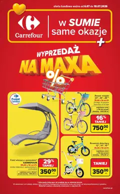 Pogląd gazetki "Carrefour gazetka - Wyprzedaż na maxa" ze sklepu Carrefour ważnej od 06.07.2026