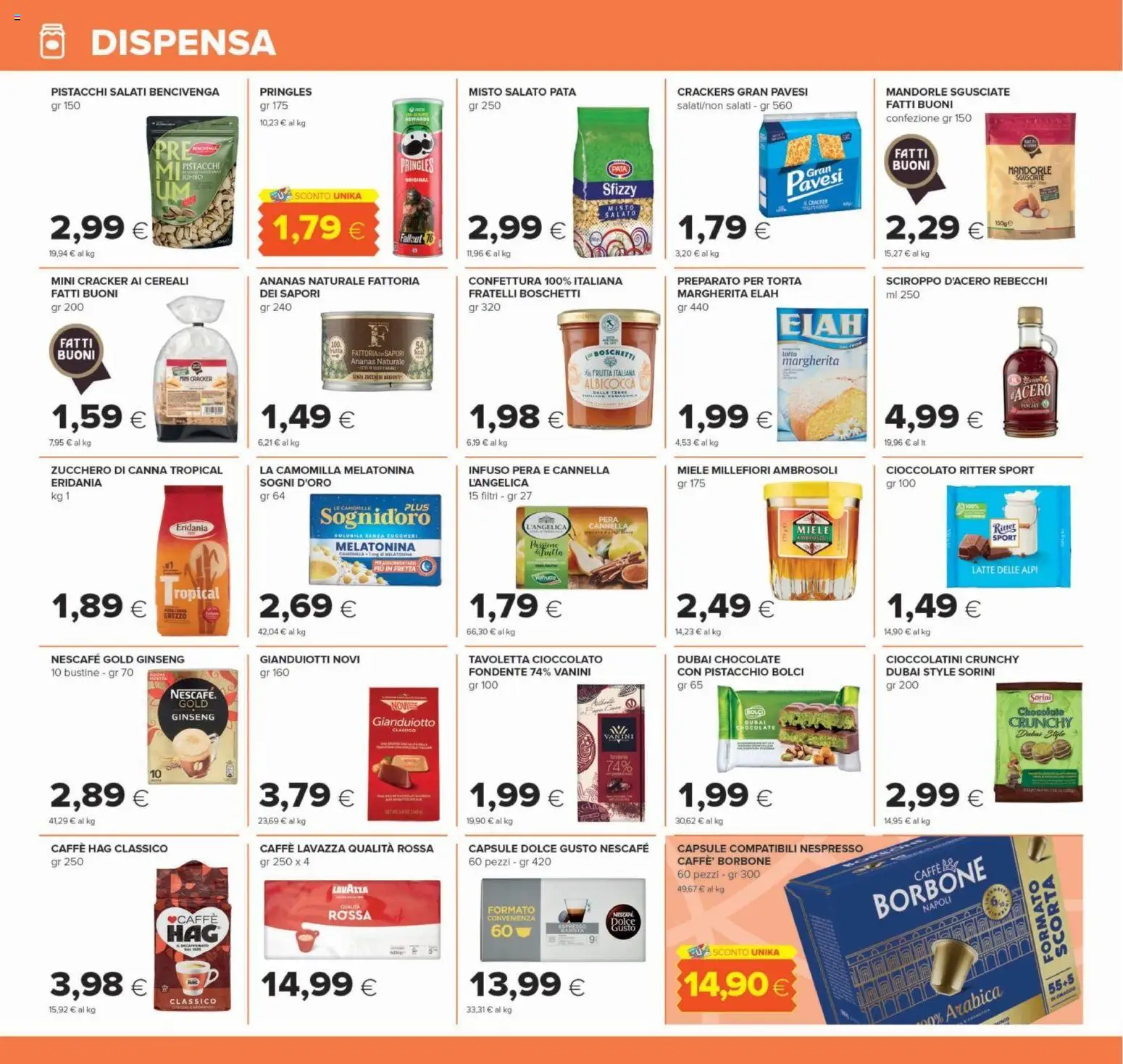 Anteprima dell'opuscolo Oasi volantino Roma dal negozio Oasi valido da 22/10/2026 - Zucchero, Miele, Frutta, Lavazza, Cereali, Cracker, Ananas, Sciroppo d'acero