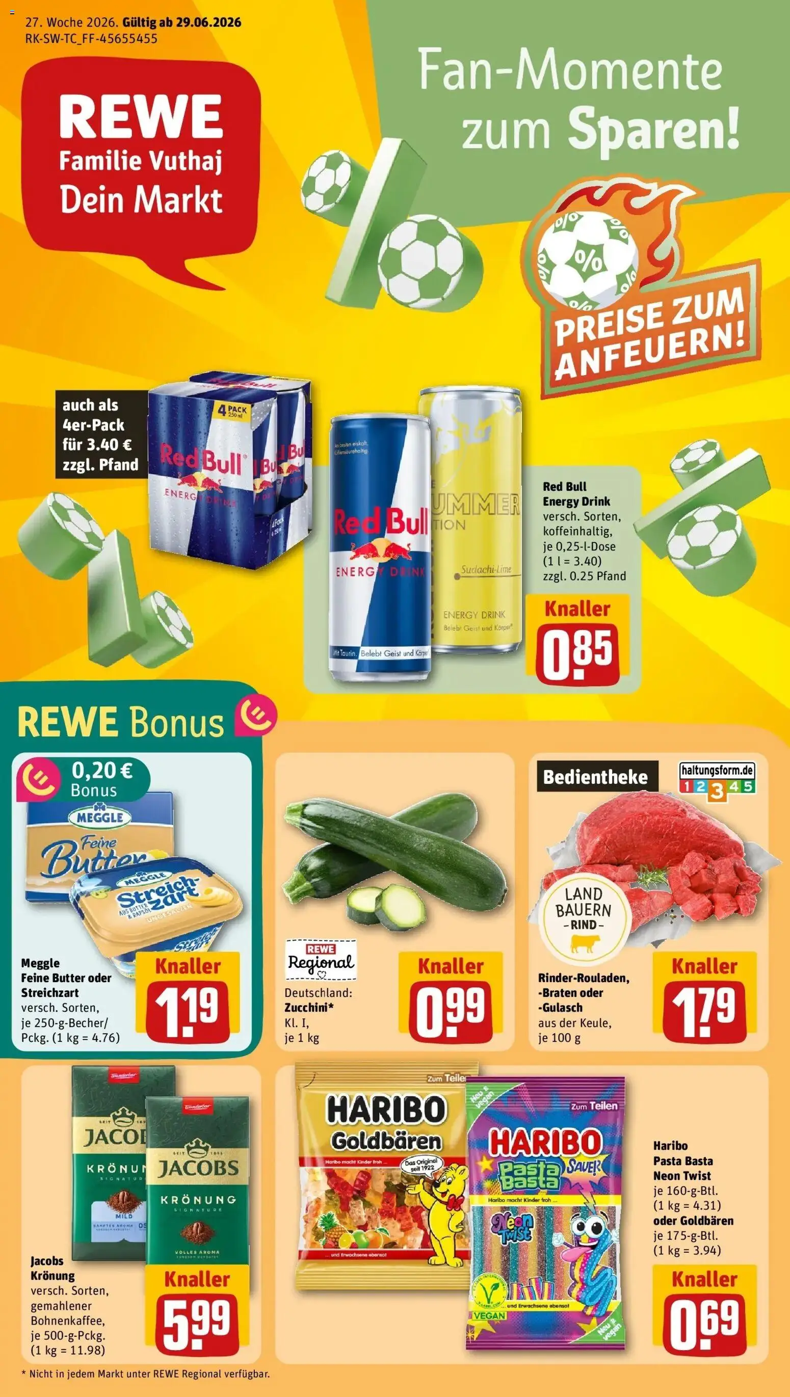 Vorschau von dem Prospekt des Geschäftes Rewe, gültig ab dem 29.06.2026