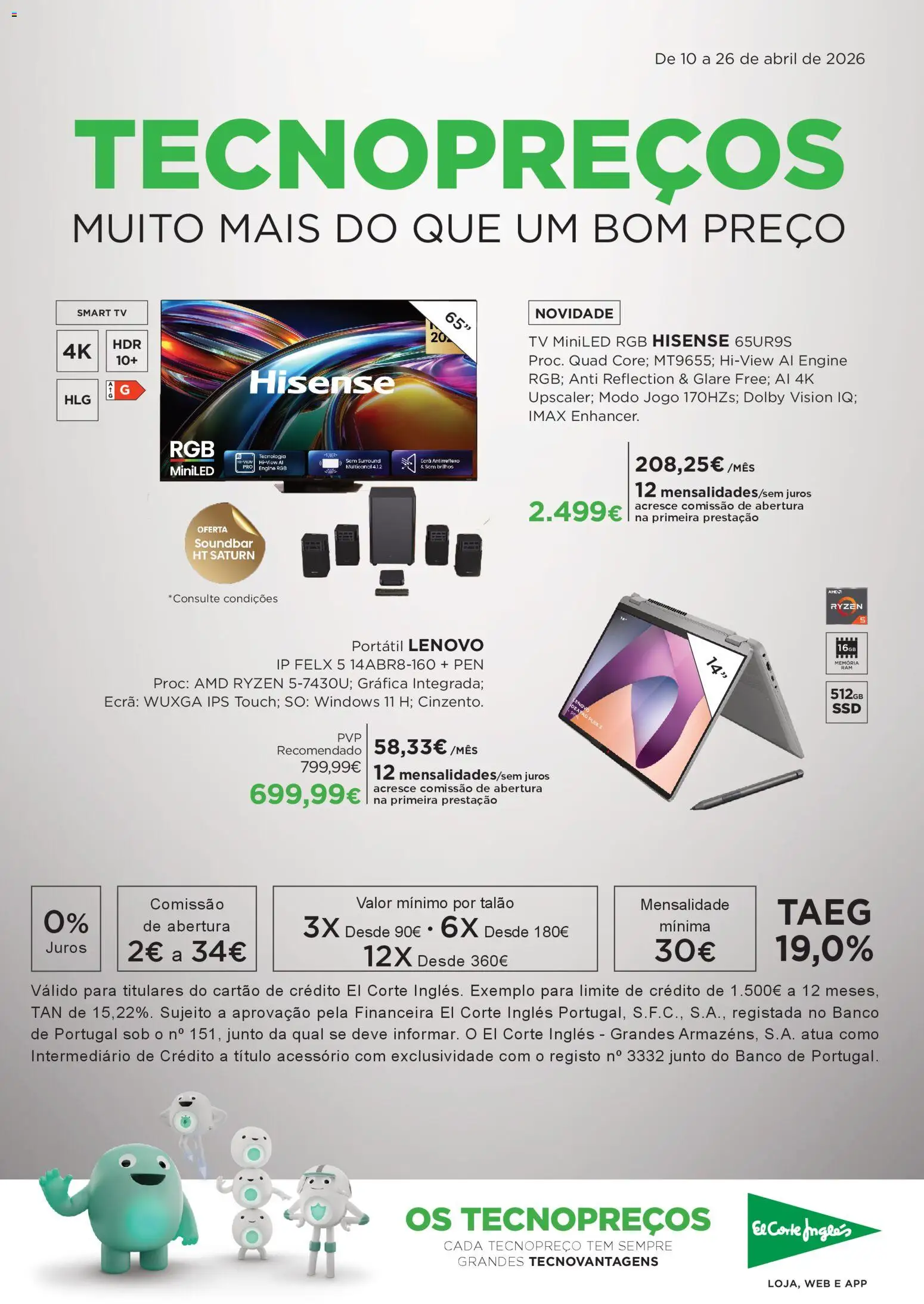 Pré-visualização do folheto da loja El Corte Ingles válida a partir de 10/04/2026 - Banco, Soundbar