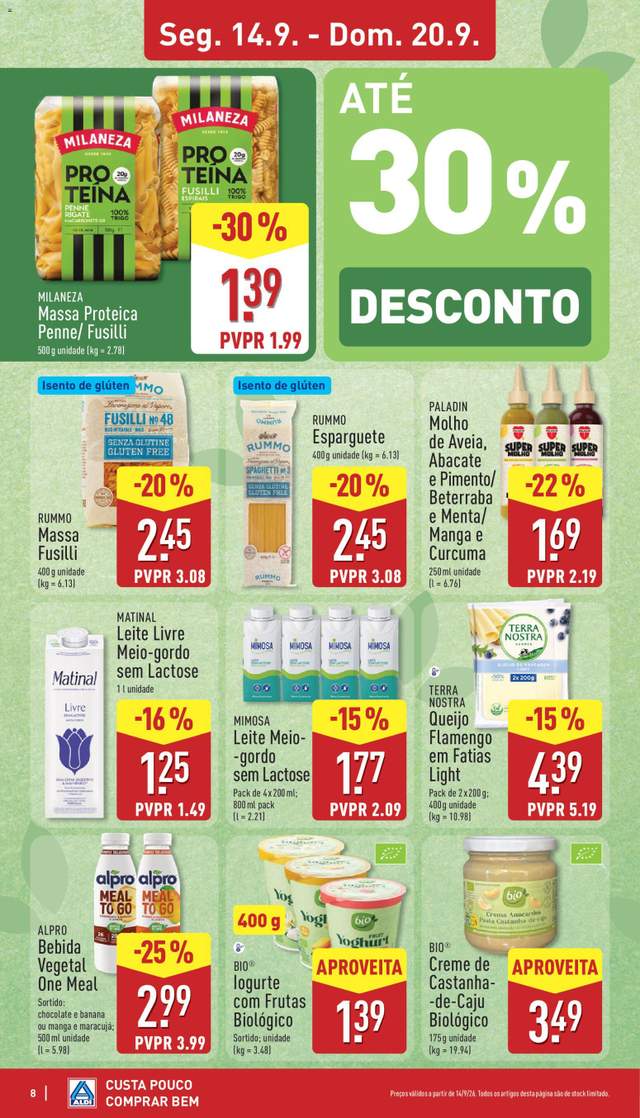 Novo folheto Aldi a partir de 14/09