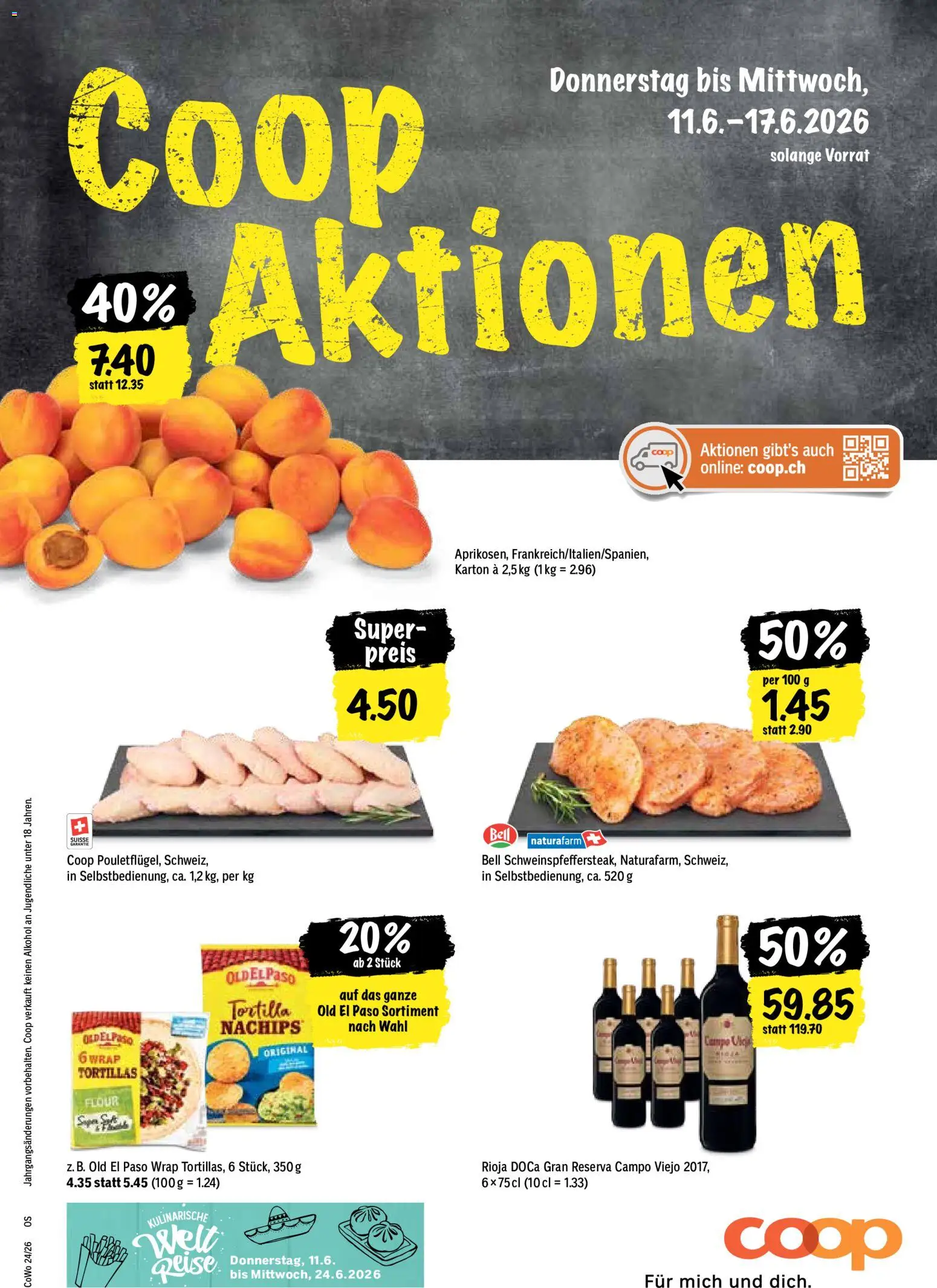 Vorschau des Merkblatts Coop aktionen vom Shop Coop gültig von 11.06.2026 bis 17.06.2026