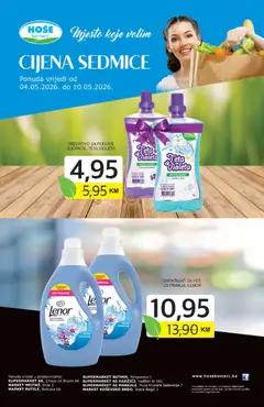 Pregled letka Hoše komerc cijema sedmice trgovine Hoše komerc vrijedi od 04.05.2026