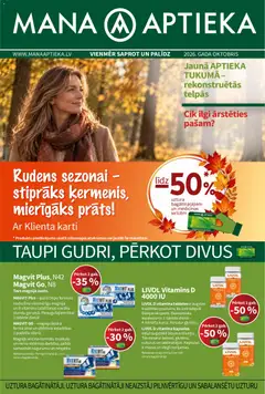 Skatīt Mana Aptieka akciju bukletu, derīgs no 01.10.2026.
