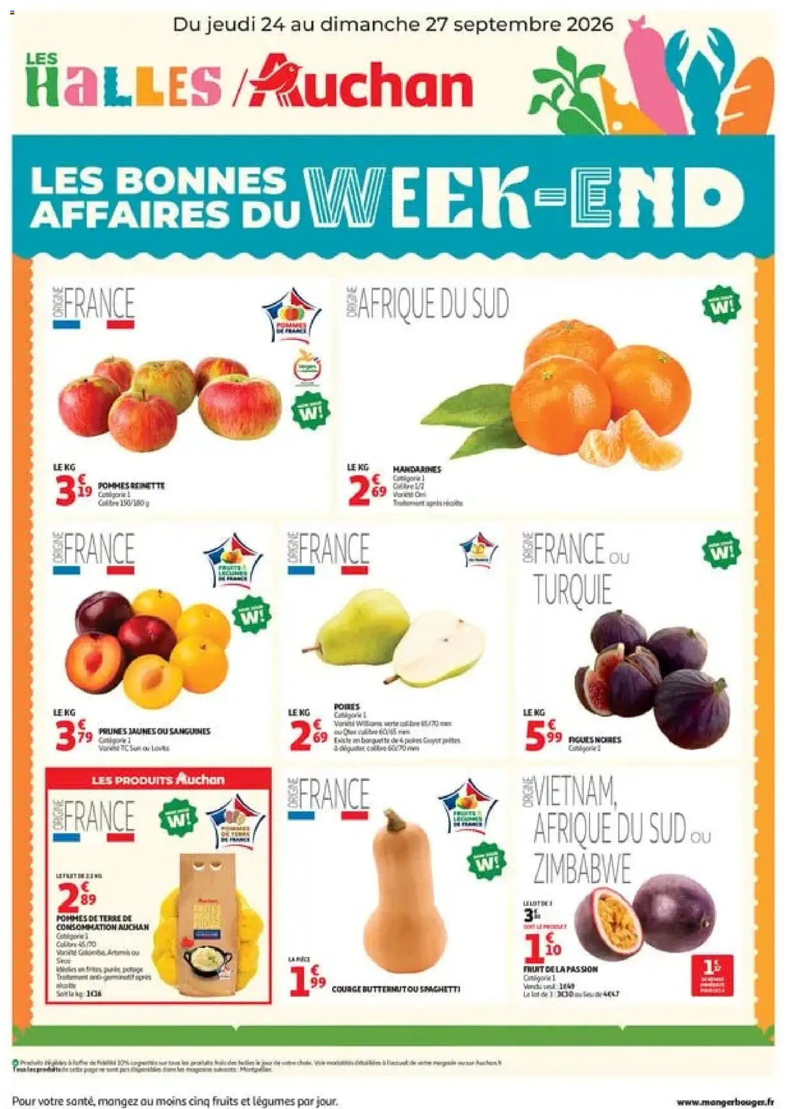 Prévisualisation de Auchan les bons plans du week-end dans votre hyper du magasin Auchan formulaire valide 24/09/2026