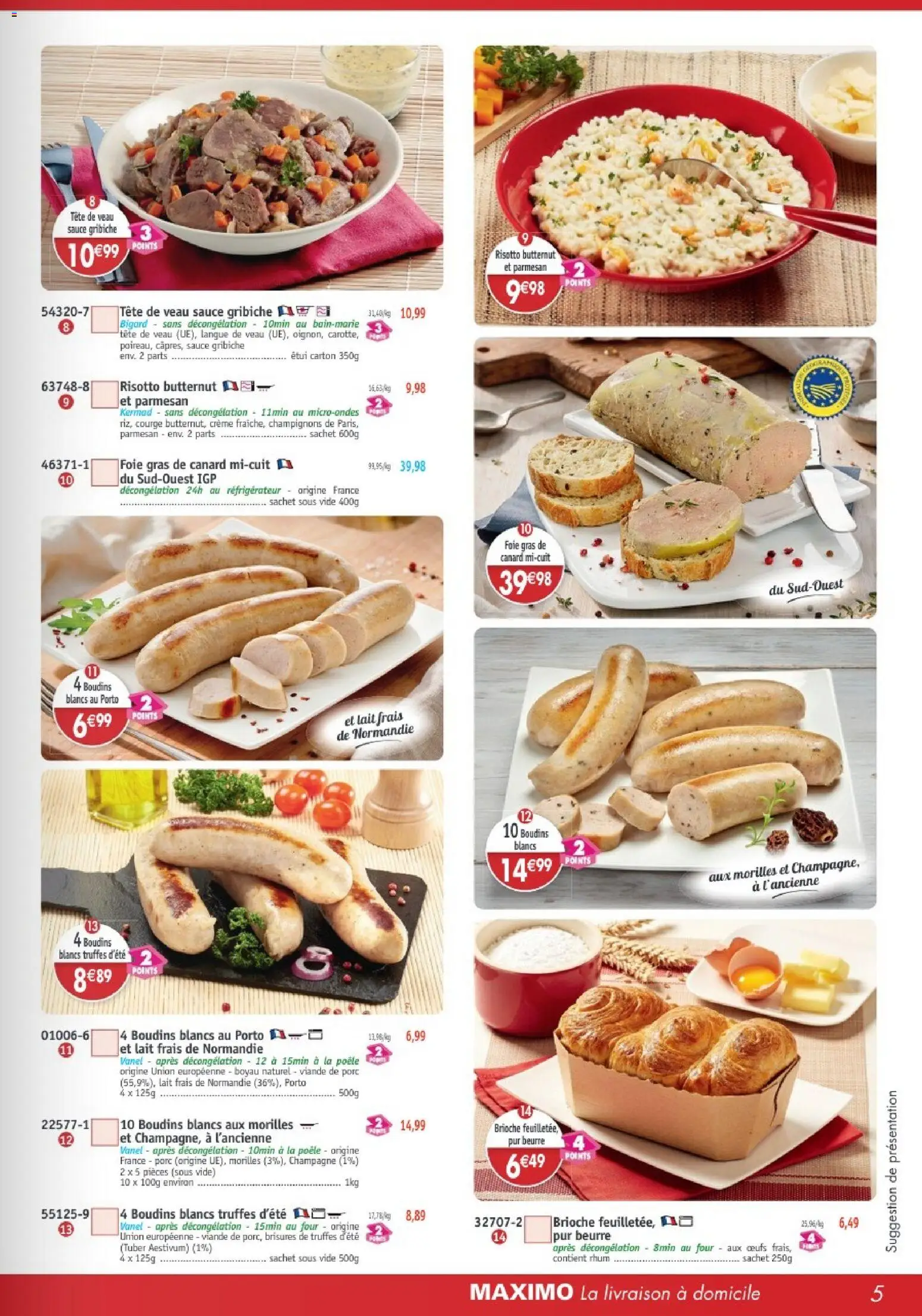 Prévisualisation de Maximo catalogue du magasin Maximo formulaire valide 26/10/2026 - Réfrigérateur, Foie gras, Brioche, Lait, Foie, Porc, Étui, Foie Gras de Canard