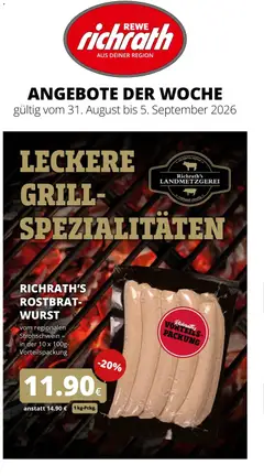 Vorschau von dem Prospekt des Geschäftes Rewe, gültig ab dem 31.08.2026