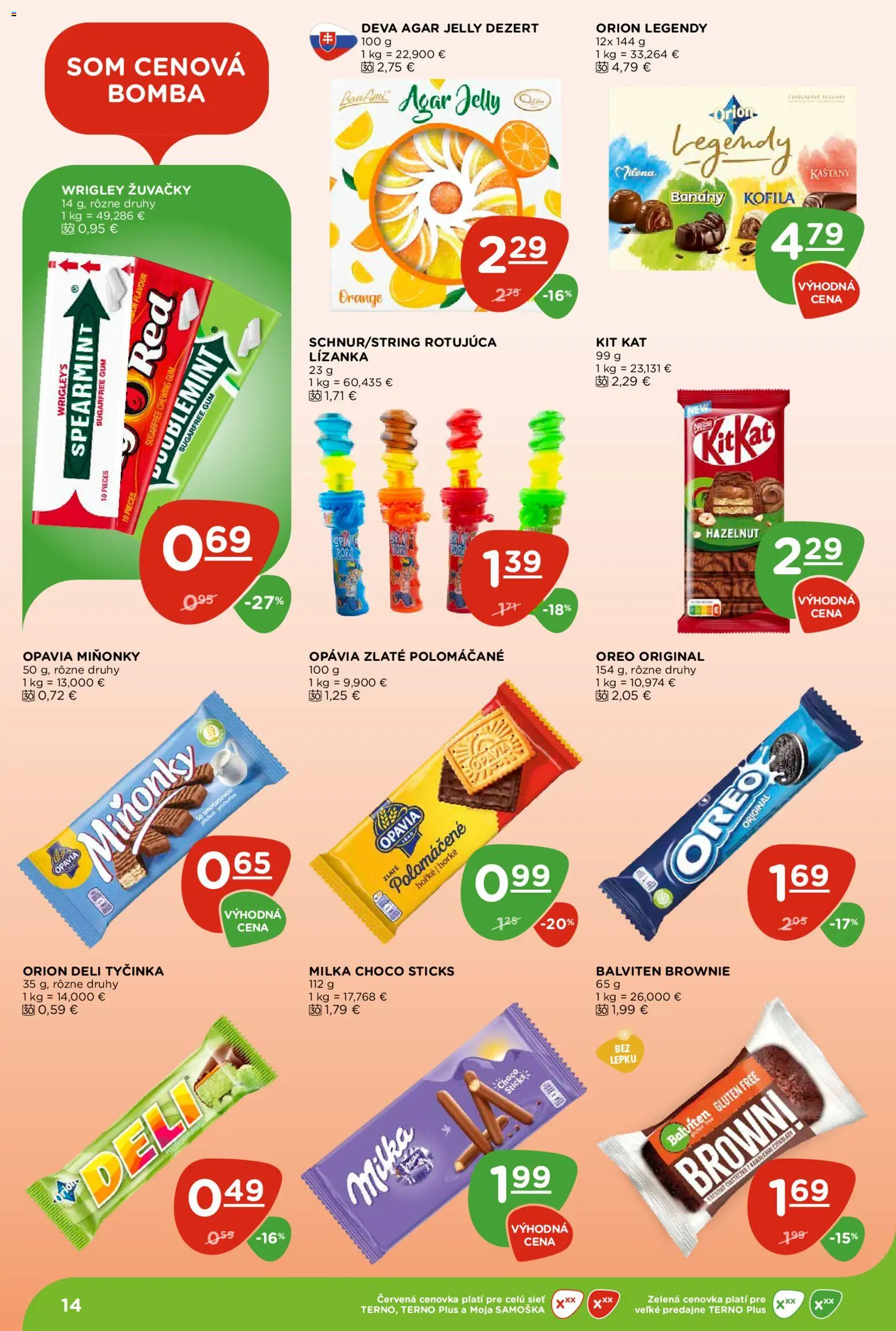 Náhľad Terno letáku platného od 15.10.2026 - Milka, Dezert, Oreo, Žuvačky, Banány