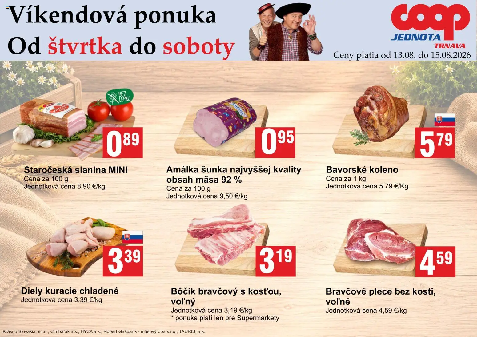 Náhľad COOP Jednota letáku platného od 13.08.2026