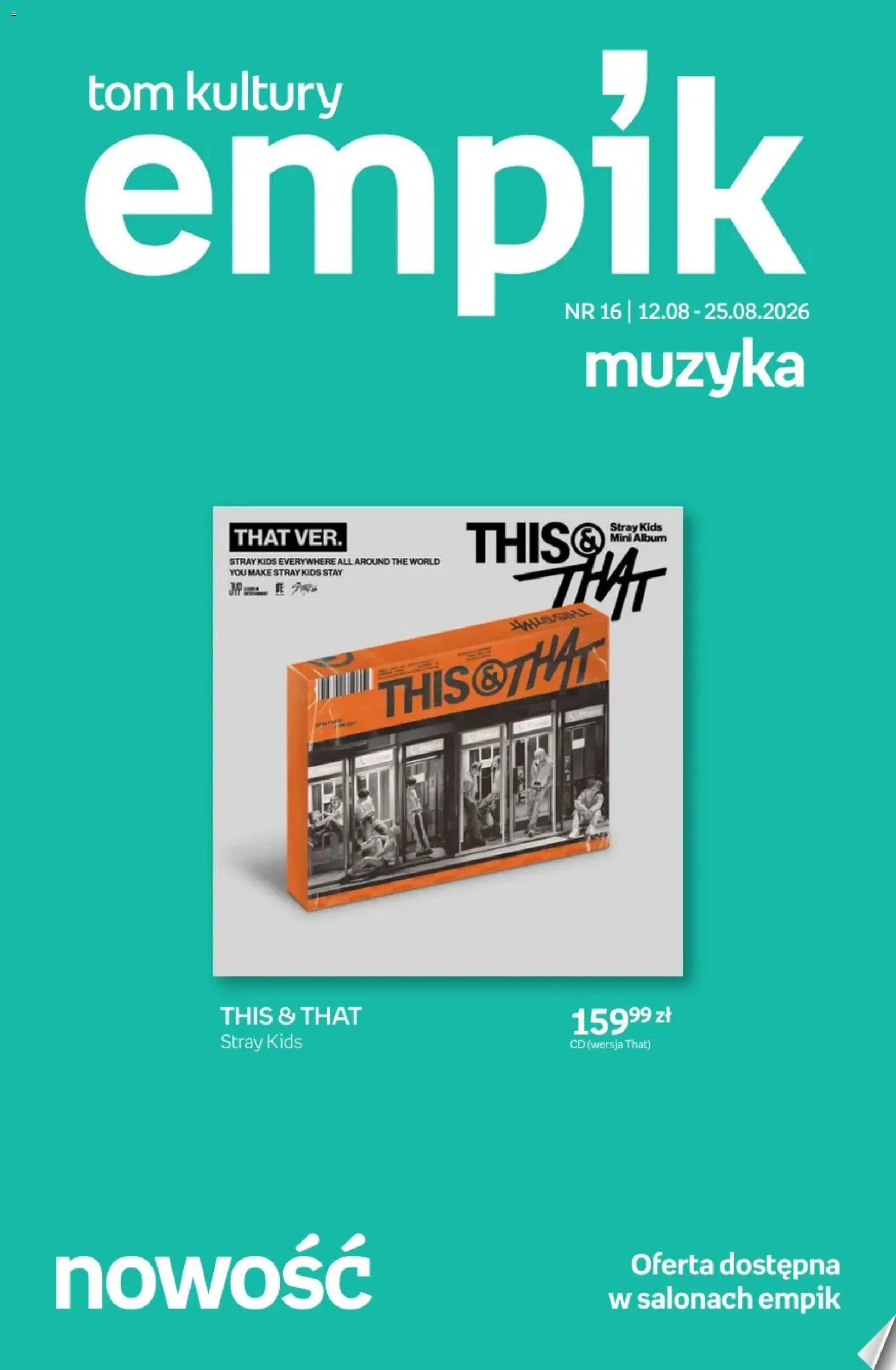 Pogląd gazetki "Empik promocje - Tom kultury Muzyka" ze sklepu Empik ważnej od 12.08.2026