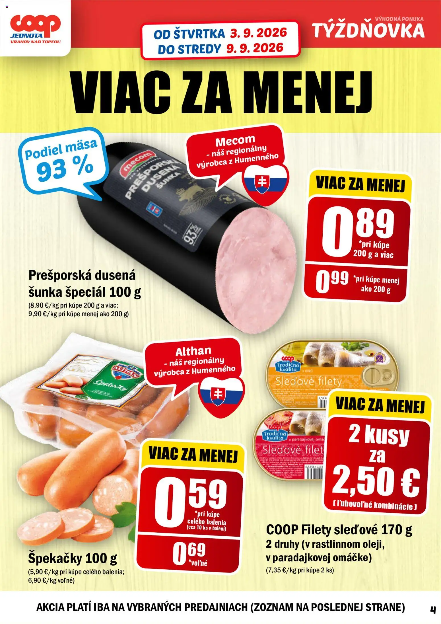 Náhľad COOP Jednota letáku platného od 03.09.2026