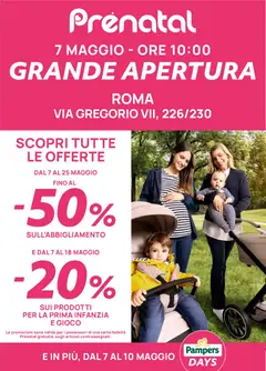 Anteprima dell'opuscolo Prenatal volantino Roma dal negozio Prenatal valido da 07/05/2026