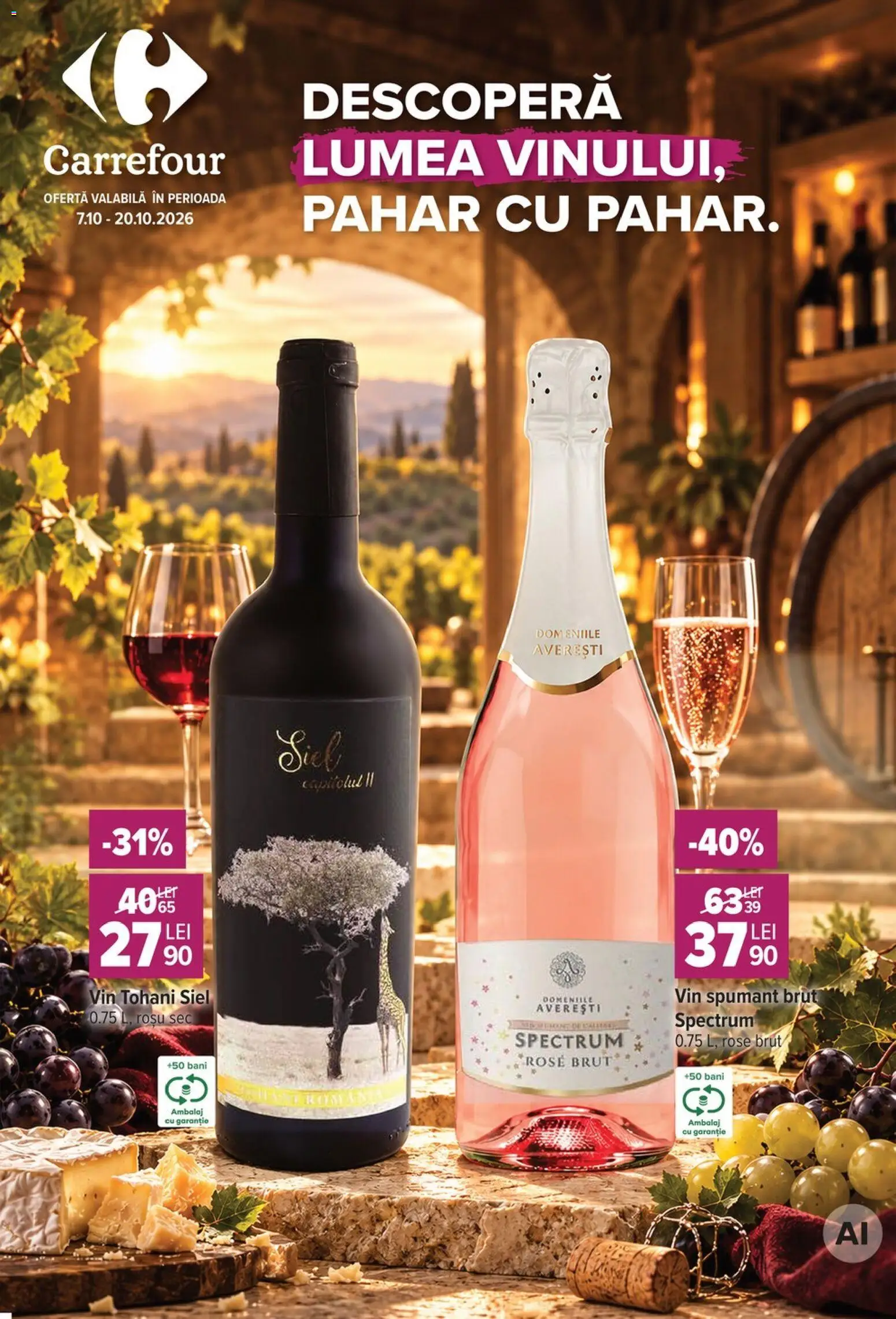 Previzualizarea de cataloage: Carrefour Carrefour Catalog Vinuri valabil de la 07.10.2026 - Vin, Vin spumant