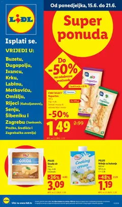 Pregled letka Lidl Super ponuda trgovine Lidl vrijedi od 15.06.2026