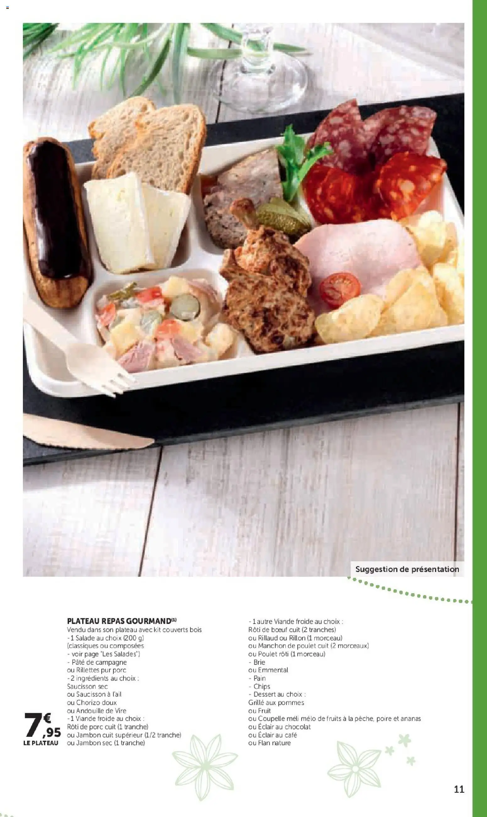 Prévisualisation de Super U - La carte Printemps Été du magasin Super U formulaire valide 03/03/2026 - Café, Salade, Fruits, Pain, Chips, Chorizo, Plateau repas, Saucisson sec