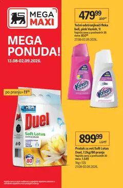 Pregled Mega Maxi kataloga - važi od 13.08.2026