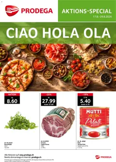Vorschau des Merkblatts Prodega aktionen Ciao Hola Ola vom Shop Prodega gültig von 17.08.2026 bis 29.08.2026