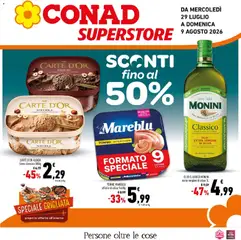 Anteprima dell'opuscolo Conad volantino Superstore Sicilia dal negozio Conad valido da 29/07/2026