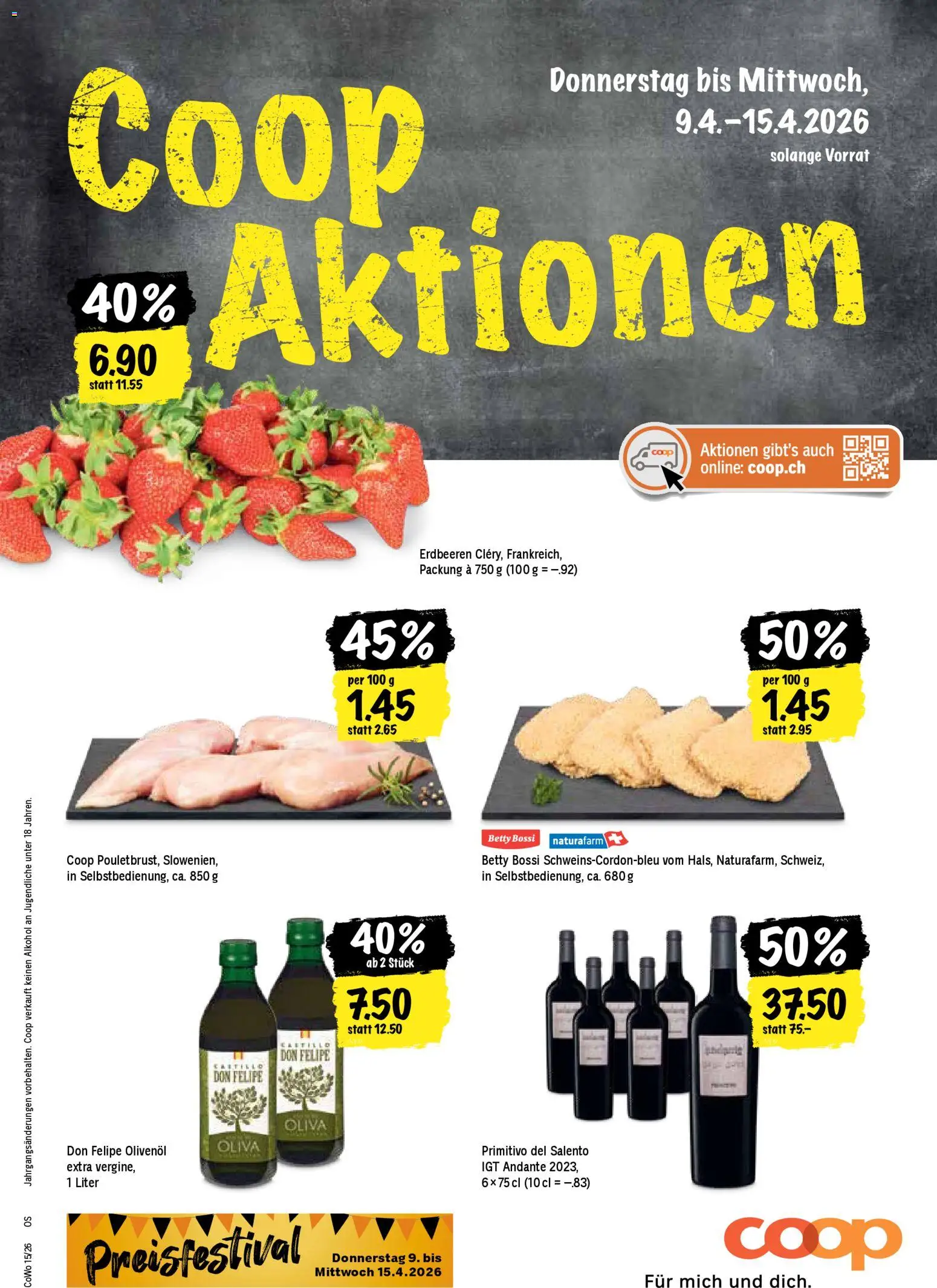 Vorschau des Merkblatts Coop aktionen vom Shop Coop gültig von 09.04.2026 bis 15.04.2026 - Erdbeeren