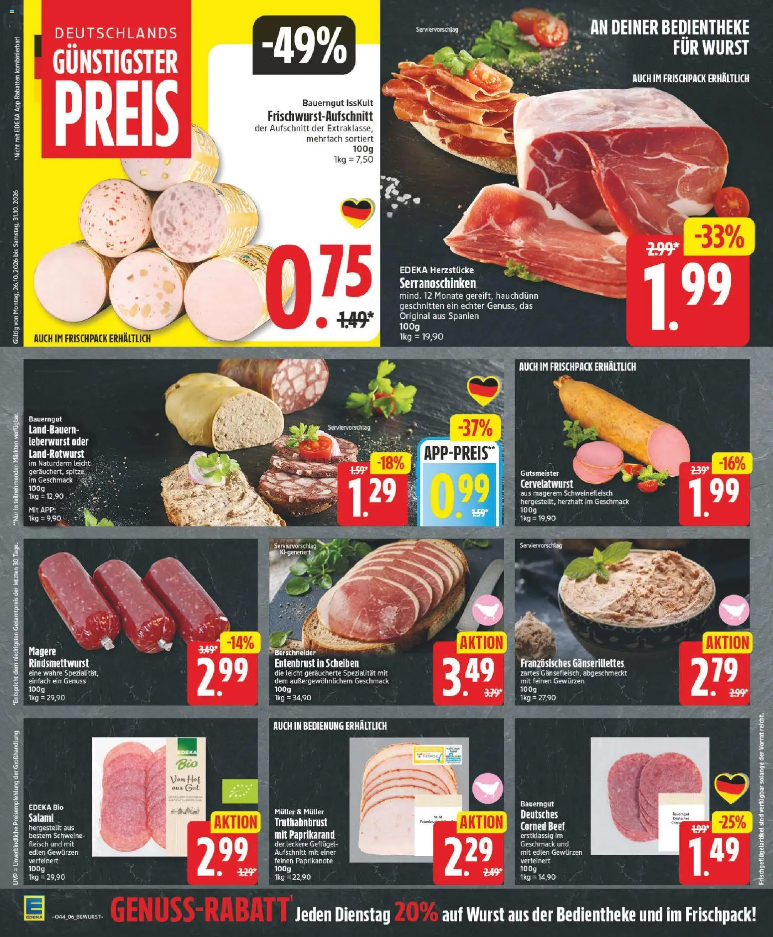 Vorschau von dem Prospekt des Geschäftes Edeka, gültig ab dem 26.10.2026