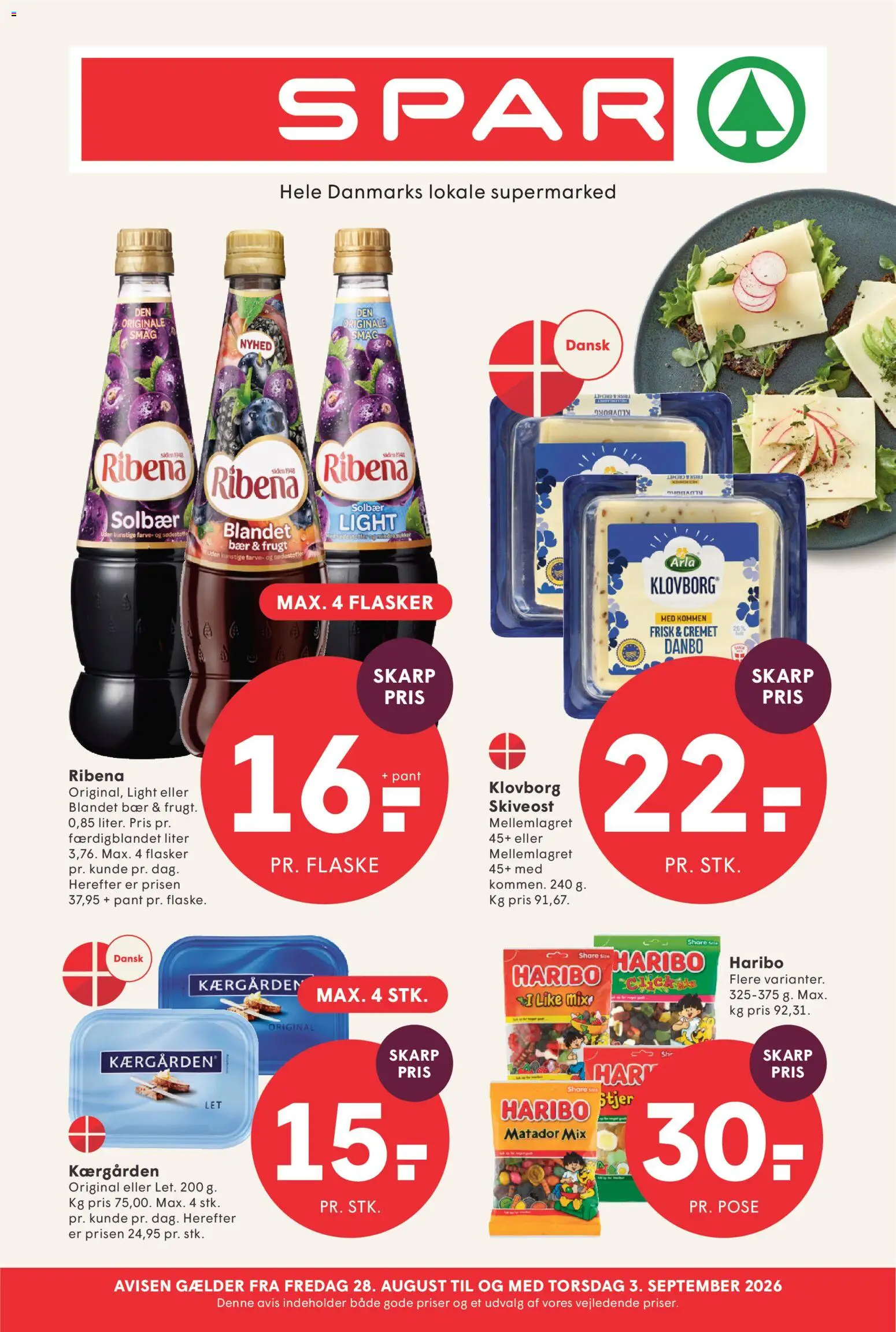Eksempel på tilbudsavis Spar - Tilbudsavis uge 36 fra butik Spar gyldig fra 28/08/2026