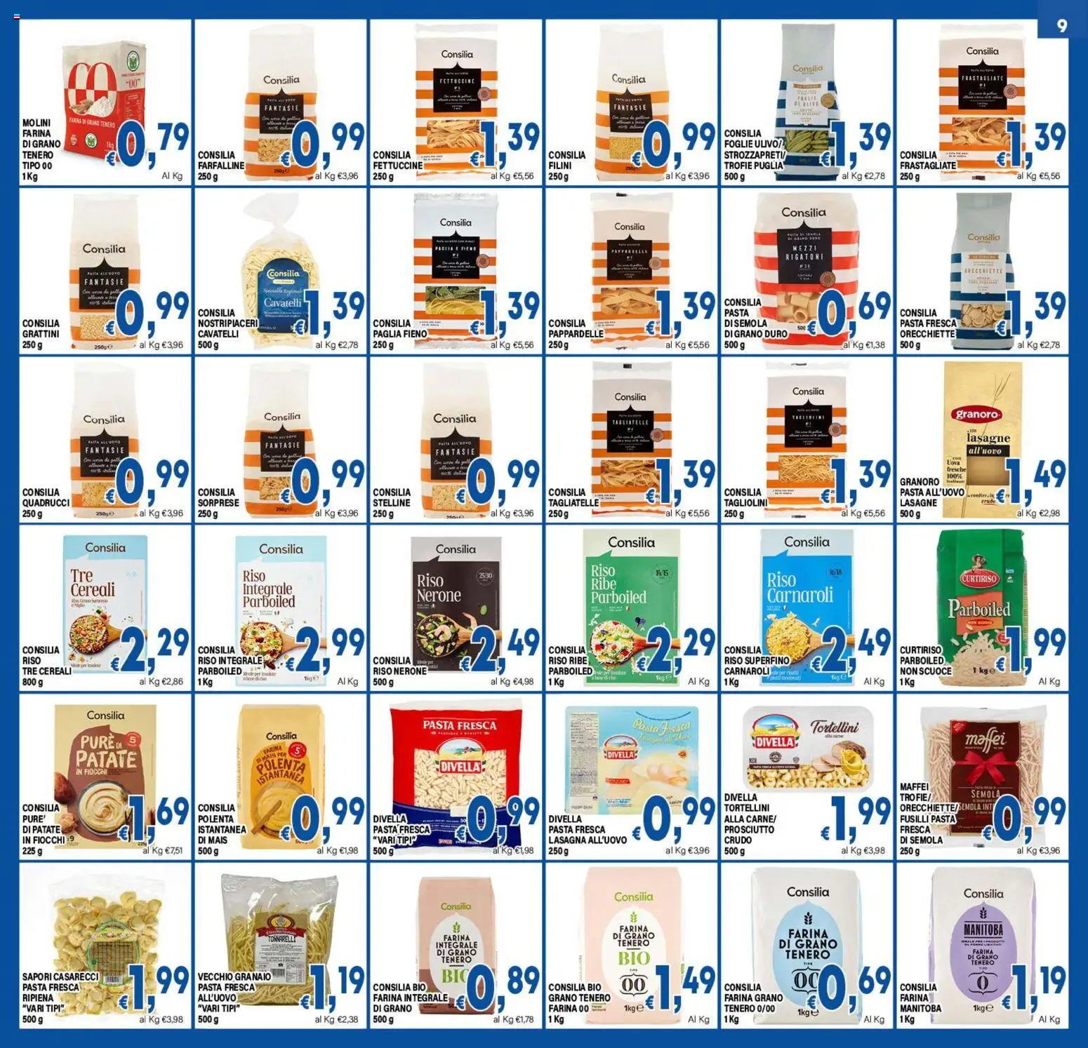 Anteprima dell'opuscolo DEM volantino Carrello Stop Rincari dal negozio DEM valido da 19/10/2026 - Pasta, Lasagna, Prosciutto, Fettuccine, Mais, Fiocchi, Divella, Granoro