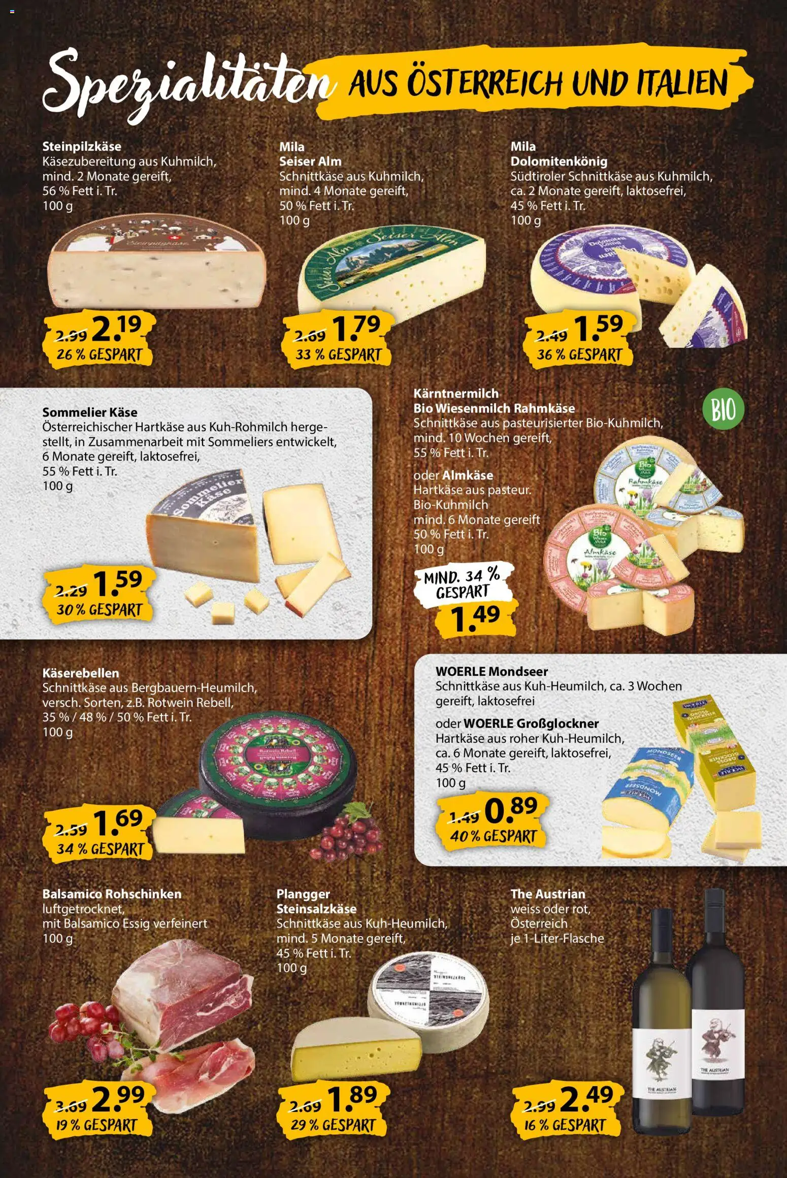 Vorschau von dem Prospekt des Geschäftes V-Markt, gültig ab dem 29.10.2026 - Käse, Balsamico, Essig, Rotwein, Spezialitäten
