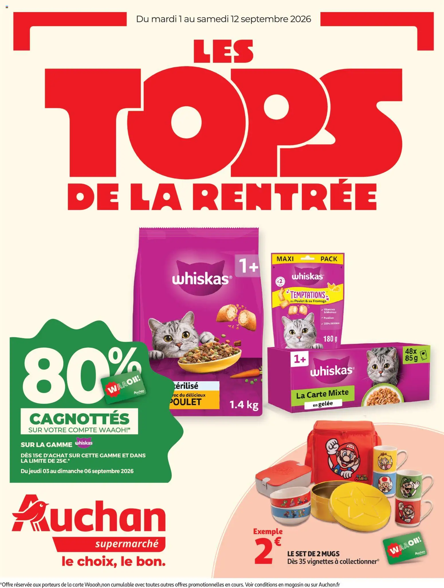 Voorbeeld van Auchan Tops rentrée supers van winkel Auchan geldig vanaf 01/09/2026
