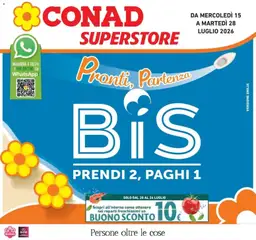 Anteprima dell'opuscolo Pronti, partenza, BIS dal negozio Conad valido da 14/07/2026