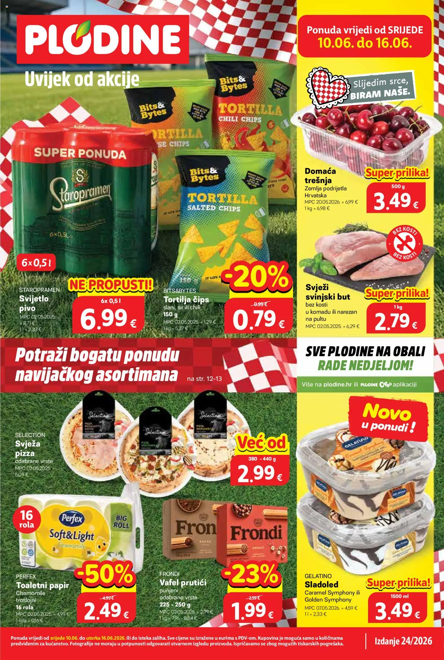 Pregled letka Plodine Katalog trgovine Plodine vrijedi od 10.06.2026