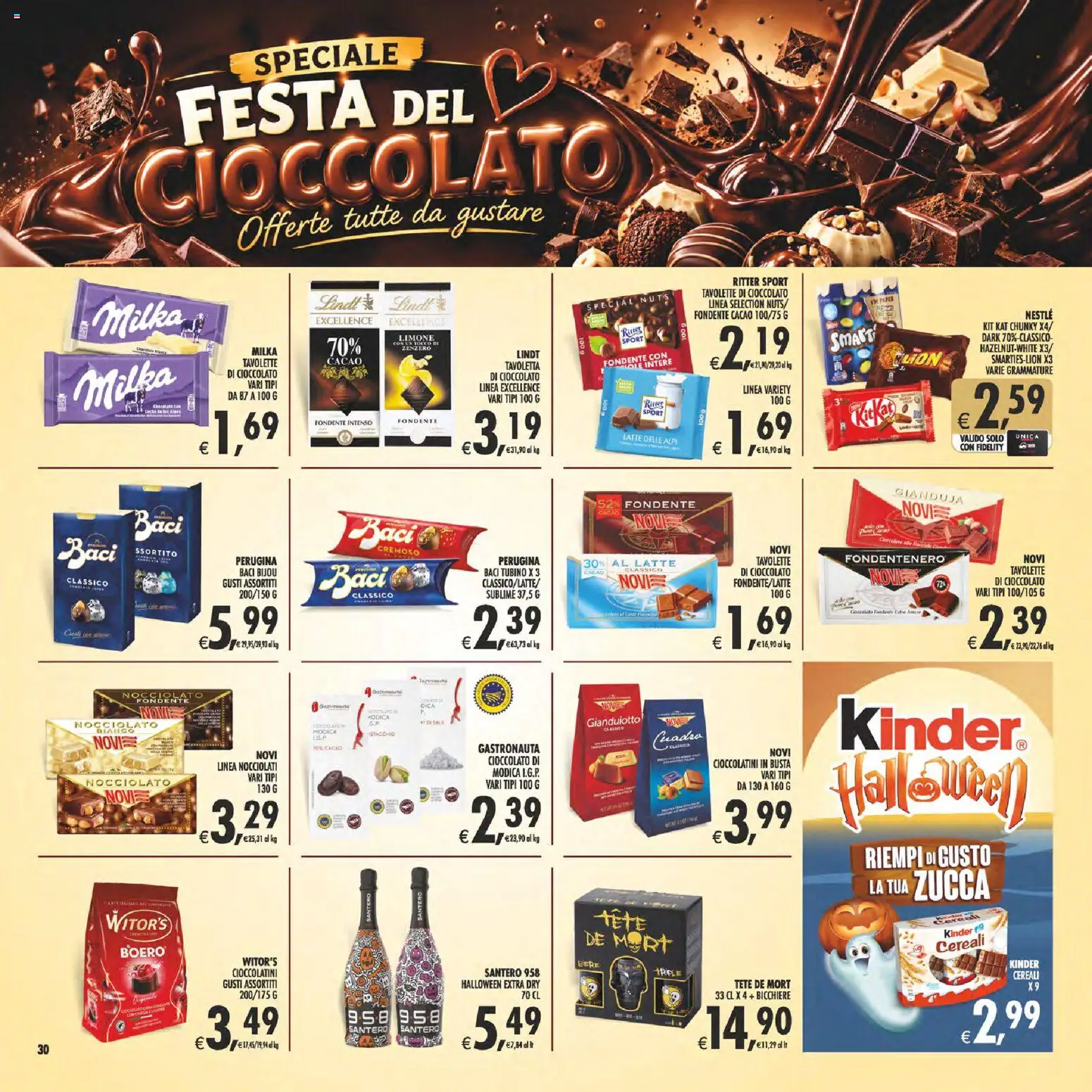Anteprima dell'opuscolo Decò volantino Gourmet Sicilia dal negozio Decò valido da 23/10/2026 - Limone, Zucca, Cioccolato, Lindt, Cereali, Cioccolatini, Bicchiere, Tavoletta