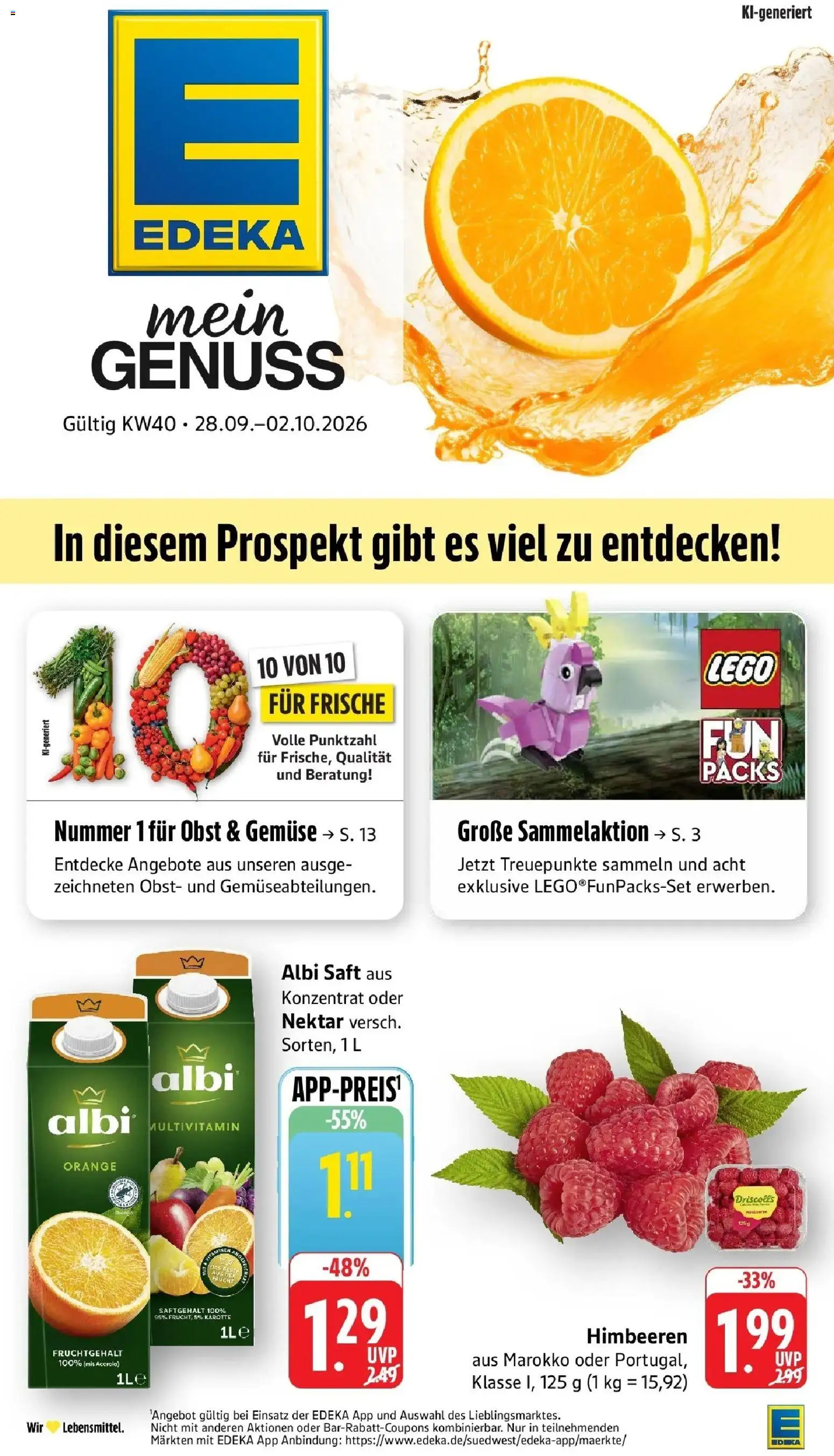 Vorschau von dem Prospekt des Geschäftes Edeka, gültig ab dem 28.09.2026