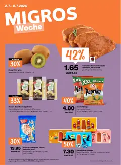 Vorschau des Merkblatts Migros aktionen vom Shop Migros gültig von 02.07.2026 bis 08.07.2026